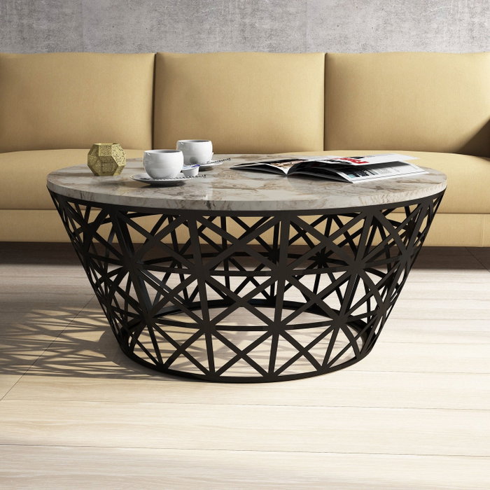 Hanah Home Stil - White Marble Mesa de centro Hanah Home Stil - White Marble Mesa de centro